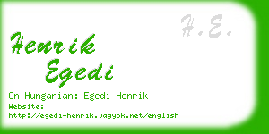 henrik egedi business card